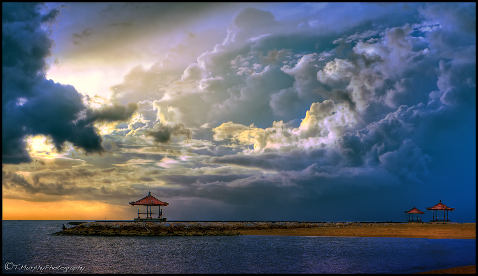A Tanjung Benoa sunrise showing the perks of waking up early in Asia.